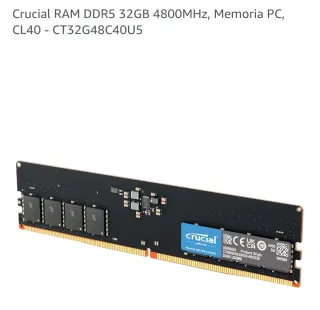 64 GB (2 módulos Crucial RAM DDR5 32GB 4800)