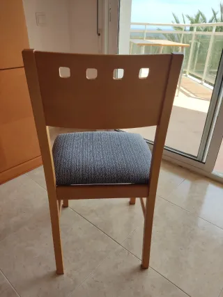 4 Sillas Comedor Madera Tapizadas