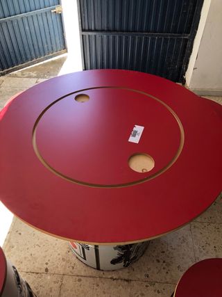 Mesa y 4 Taburetes Barril Garaje