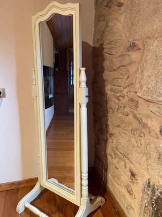 Specchio da terra laccato bianco smontabile