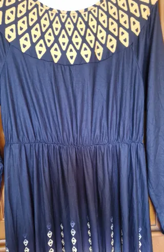 Vestito donna blu e giallo