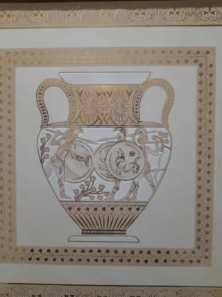 Cuadro de cerámica con marco de madera