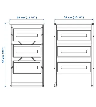 Cajonera Lennart Ikea Blanca
