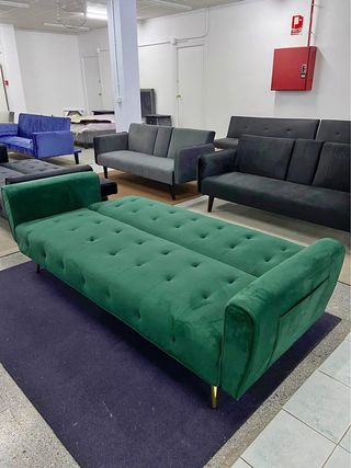 Sofá de terciopelo verde - Envio gratis OFERTA