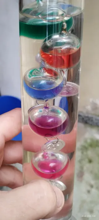 Termometro Galileo Vetro Colorato