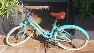 Bicicleta Elops Verde Agua Decathlon