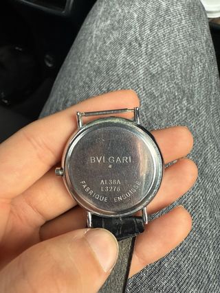 Reloj Bvlgari Cuarzo Negro y Plateado