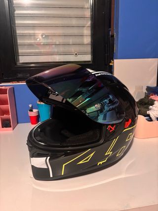 Casco AGV K3 Negro con Visera Reflectante