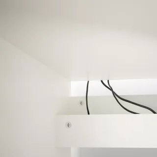 Mesa de escritorio o estudio blanca con cajones