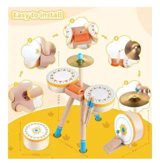 Batería de Jazz de madera para bebés.