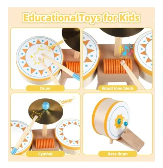 Batería de Jazz de madera para bebés.