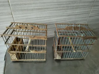 2 Jaulas Malagueñas Madera y Metal