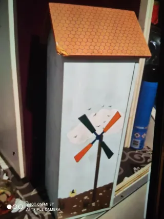 Caja de madera decorada