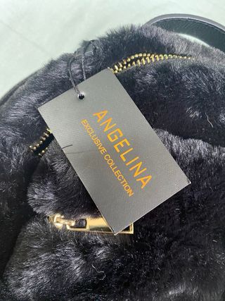 Mochila Angelina Negra de pelo