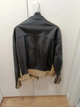 Cazadora Cuero Vintage Talla XL