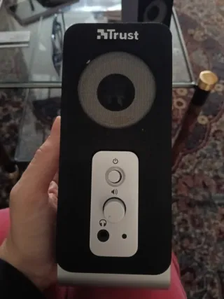Altavoces Trust Negro/Plata