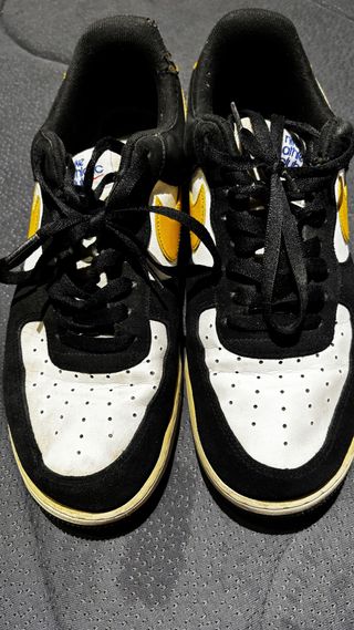 Nike Air Force 1 Zapatillas Negras Blancas Amarill