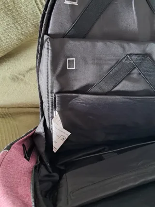 Mochila Antirrobo Mujer Gris y Rosa