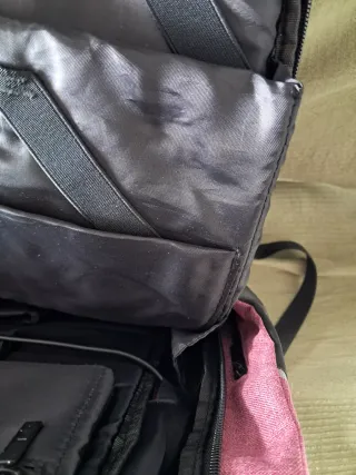 Mochila Antirrobo Mujer Gris y Rosa