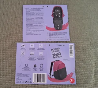 Mochila Antirrobo Mujer Gris y Rosa