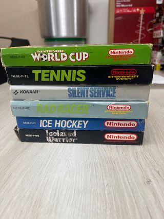 6 Giochi NES in Scatola (Tennis, Hockey su Ghiaccio, ecc.)