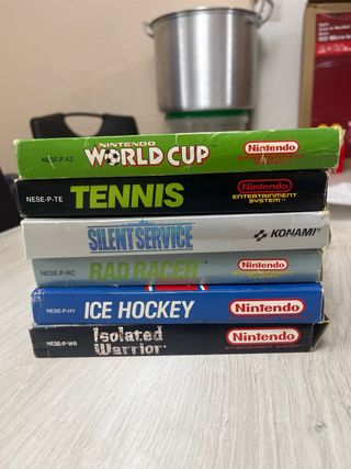 6 Giochi NES in Scatola (Tennis, Hockey su Ghiaccio, ecc.)
