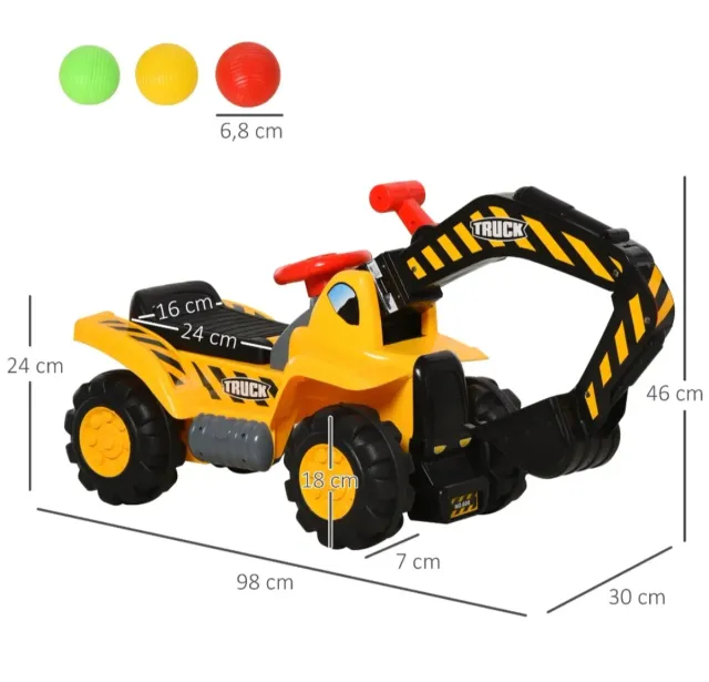 Excavadora de juguete para niños