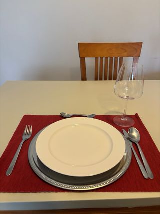 Bajoplatos de acero, 12 unidades