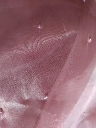 Chal rosa transparente con brillos