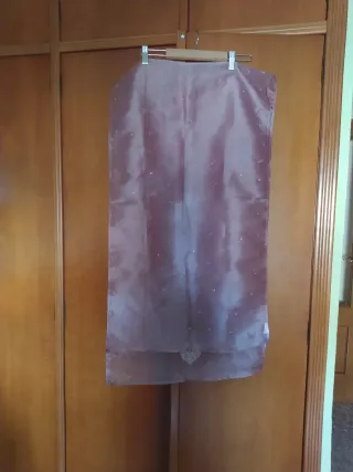 Chal rosa transparente con brillos