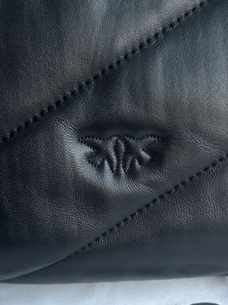 Borsetta Pinko Nera con Logo Uccelli