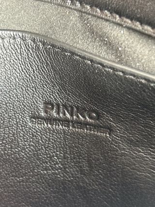 Borsetta Pinko Nera con Logo Uccelli