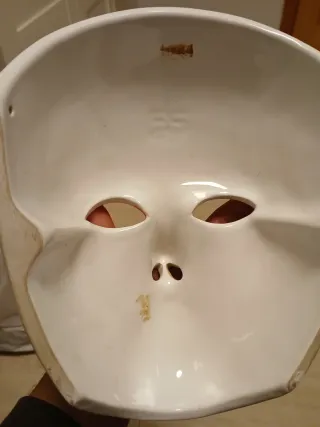 Máscara de porcelana estilo veneciano 23cm largo