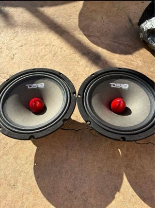 Altavoces DS18 Negro y Rojo