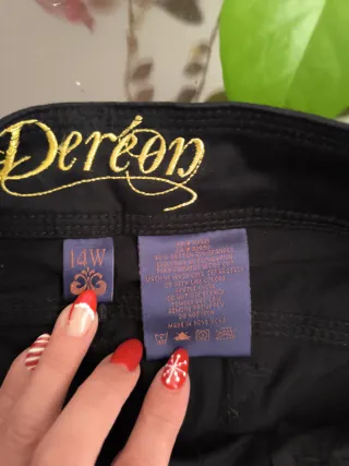 Pantalón vaquero mujer Dereon negro