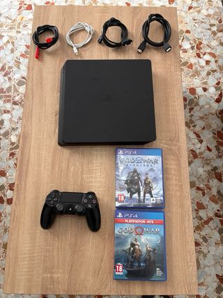 PlayStation 4 Slim + Mando + 2 Juegos God of War