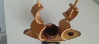 Antico veliero in legno 20x20 cm