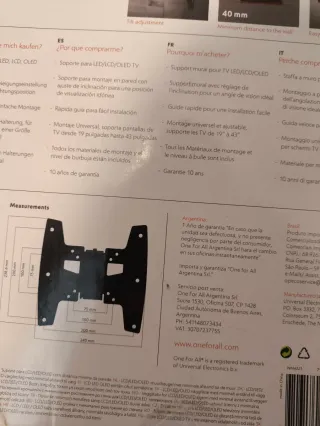 Soporte TV One For All 19-43