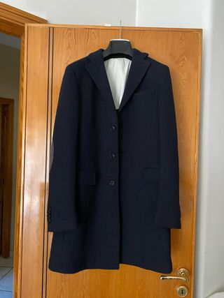 Cappotto da uomo elegante blu scuro