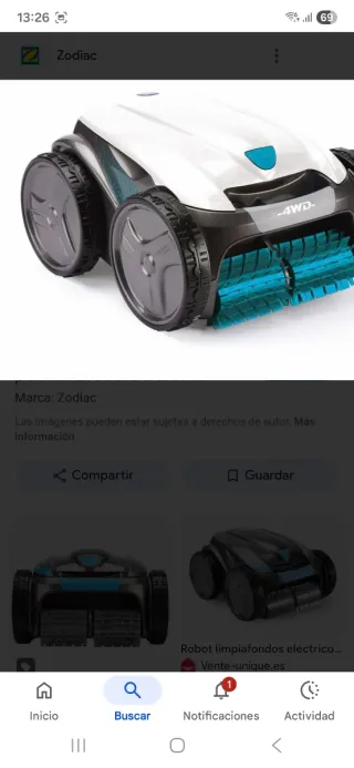 Robot Limpiafondos Zodiac Piezas