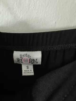 Vestido Negro Fiesta Tirantes Falda Volantes