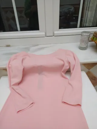 Vestido rosa palo manga larga