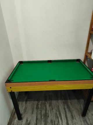 Mesa Multijuegos 3 en 1: Futbolín, Billar, Bolos
