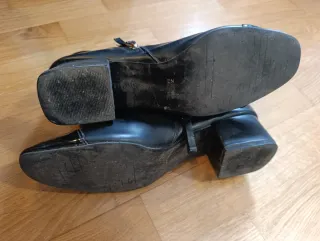 Botines Zara Piel Charol Negros