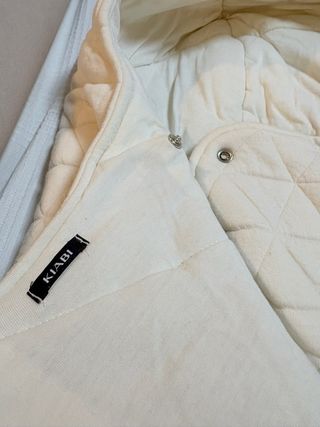 Saco invierno bebé beige acolchado