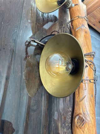 Lámpara de tronco con 3 apliques