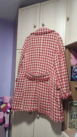 Chaqueta Estilo Tweed ZARA - Estampado Houndstooth