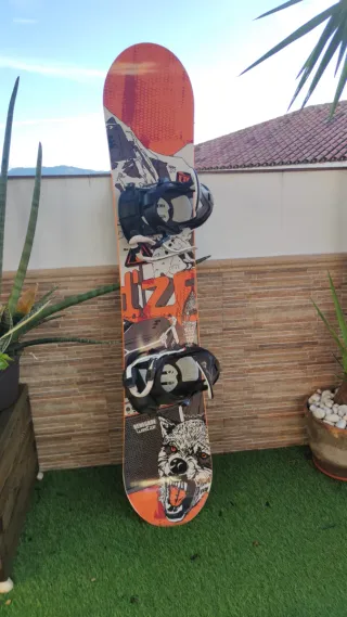 Tabla Snowboard con Fijaciones