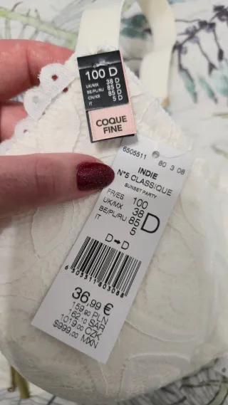 Sujetador Etam Blanco Encaje