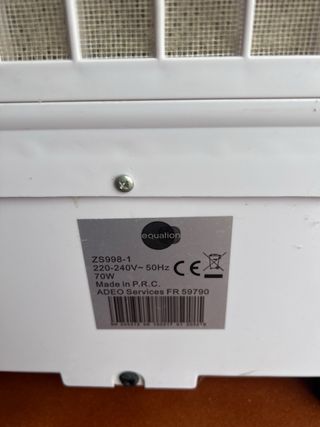 Ventilador Pingüino Aquatic Blanco y Gris